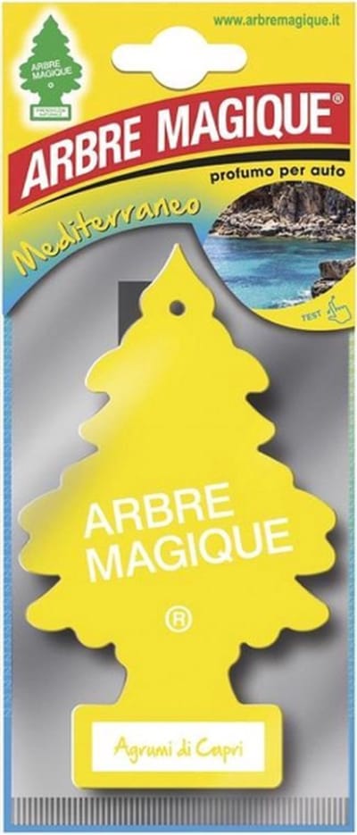 Citrusvrucht Arbre Magique Geurboom luchtverfrisser voor in de auto Agrumi Di Capri – Car Parfum – Geurboompje – Geurbooster – Wonderboom – Geurverfrisser – Nieuwe Auto – Autogeur – Autoparfum – Geurblad
