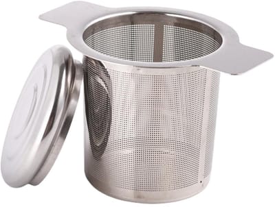 Theezeefje RVS – 1 Stuks Fijnmazige Theefilter met Opvouwbaar Handvat – Herbruikbare Theebladzeef voor Mokken, Kopjes en Theepotten – Losse Thee Accessoire