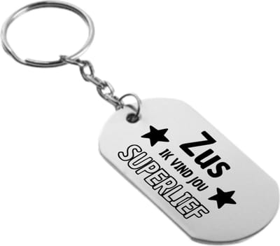 Akyol - zus ik vind jou superlief sleutelhanger - Zus - familie - cadeau - 54 x 29mm
