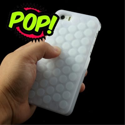 Peachy Bubbeltjesplastic silicone hoesje geschikt voor iPhone 5 5s SE 2016 Noppenfolie case