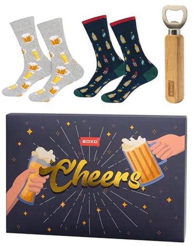 Kleurige Biersokken voor Mannen - Cadeau voor Bierliefhebbers