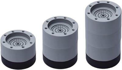 Trillingsdempende voetjes - Rubberen mat - Stille werking - Universeel toepasbaar - 4 stuks - Zwart