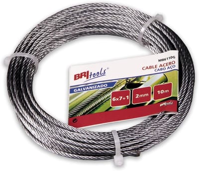 Stalen Kabel - Metaaldraad Touw - Trekken en Hefen - Gegalvaniseerd Staal - 25 Meter - Zilverkleurig