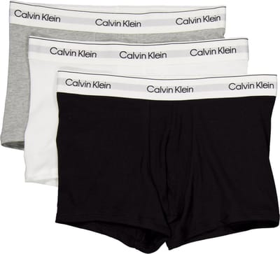 Calvin Klein Letterprint Comfortabele Eenvoudige Mid-Rise Slip 3-Pack Mannenondergoed LV00NB4392-MP1 S