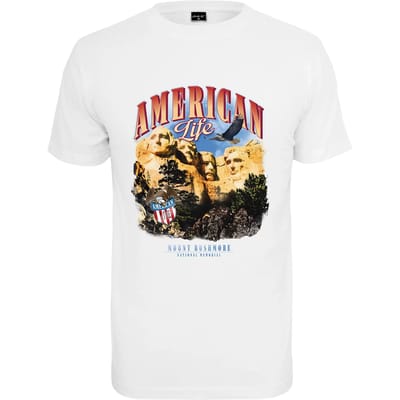 Mister Tee - American Life Mount Roushmore Heren T-shirt - S - Wit