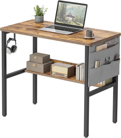 Computerbureau 96 x 40 cm - Stabiel Bruin Klein Bureau