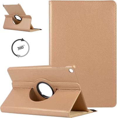 Draaibaar Hoesje - Rotation Tabletcase - Multi stand Case Geschikt voor: Samsung Galaxy Tab A7 Lite - T220 / T225 8.7 inch - goud