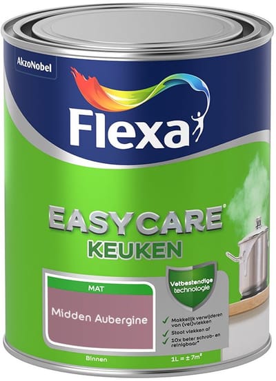 Flexa - Easycare Keuken - Midden Aubergine - Mengverf - 1 L