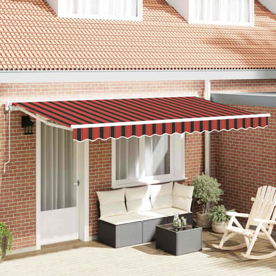vidaXL - Zonnescherm - Frame - Oranje - en - Zwart - 350 - x - 200 - cm