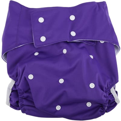 Couches lavables réglables pour adultes Anti-fuite Réutilisables à poche pour personnes âgées handicapées violet