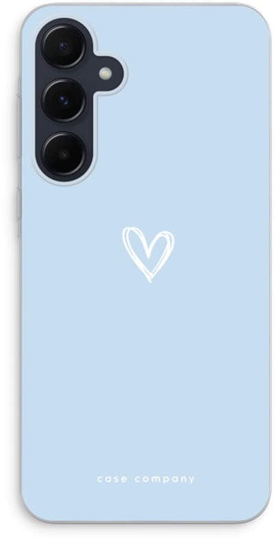 Case Company® - Hoesje geschikt voor Samsung Galaxy A55 hoesje - Klein Hart Blauw - Soft Cover Telefoonhoesje - Bescherming aan alle Kanten en Schermrand