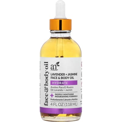 artnaturals, Gezichts- en Lichaamsolie, Lavendel + Jasmijn, 4 fl oz (118 ml)