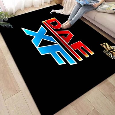 Daf Vrachtwagen Tapijt en Kleed Klassieke Auto logo Tapijt Vloermat Woonkamer Slaapkamer Decoreren Zacht Tapijt Kinderkamer Kleed Wasbare Kleden 80x120cm