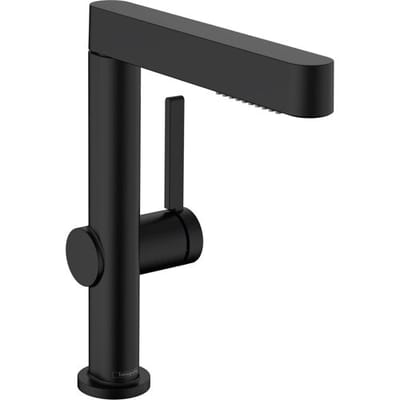 hansgrohe Finoris - Wastafelkraan - Met afvoerplug - 230mm - Uittrekbare vuistdouche - 2 straalfuncties - Mat Zwart