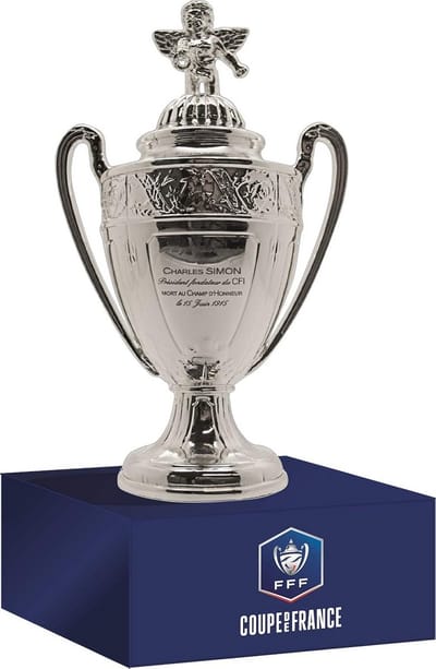 Franse Beker Replica - Voetbal Trofee - Sport Prestatie - 3D Design - 150 mm - Goudkleurig