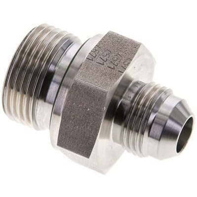 JIC  Dubbele Nippel G3/4'' X UNF 3/4''-16 RVS FKM 275bar