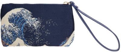 Polstasje - portemonnee - luxe gobelinstof Great Wave Off Kanagawa