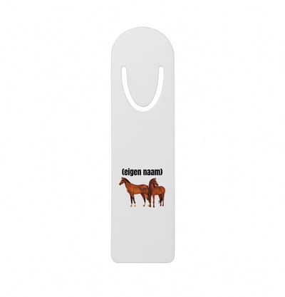 Hacebo® - paarden metalen boekenlegger - Paarden - paardenliefhebebrs - met eigen naam - Paarden spullen - Gepersonaliseerd Bladwijzer boekenleggers - 12.7 cm x 3.2cm