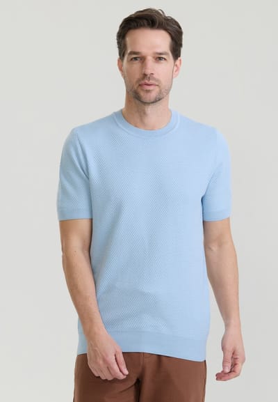 Felix Hardy Tshirt Ronde Hals 100% Katoen Heren Blauw - 2Xl
