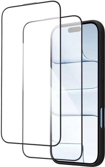 Xssive - Hoesje geschikt voor iPhone Air + Screenprotector - 9H Gehard Glas - Siliconen Case - Zwart