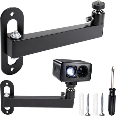 Beamerhouder - Projector standaard - Thuisbioscoop inrichten - 360 graden draaibaar - 1/4 inch schroef - Zwart