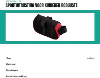 Dailygoods- Sportuitrusting Hoogwaardig Polyester - Fietstas Enkel - Robuust - Waterdicht - Eenvoudig te Bevestigen - Ideaal voor Accessoires