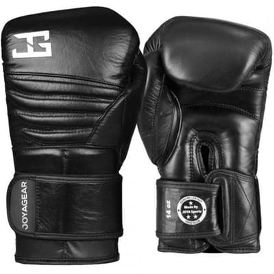 Joya (Kick)bokshandschoenen Black Falcon Leer Zwart - 16 OZ