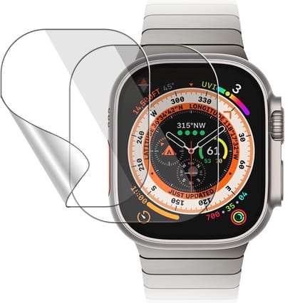Stravo 2-Pack Apple Watch Schermbeschermer voor Apple Watch Ultra 2/1 - 49mm - Geavanceerd TPU Materiaal [Geen Glas], Zelfherstellend, Krasbestendig HD Helder Folie voor iWatch Ultra 2 1 49mm - Eenvoudige Installatie