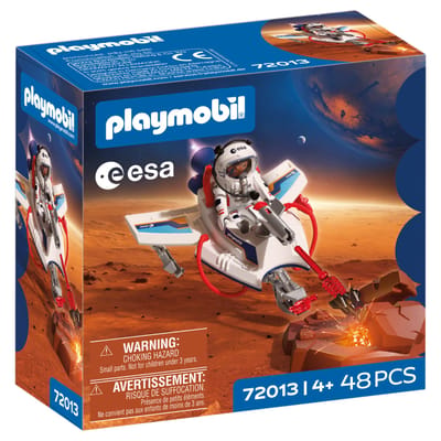 PLAYMOBIL Space ESA Space Glider | Astronaut - Vliegend voertuig met schietfunctie en grijparm | Ruimteverkenning in de kinderkamer | Hoogwaardige speelgoedset | Plezier voor kinderen vanaf 4 jaar | 72013