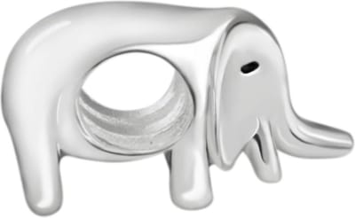 Quiges - 925 - Zilveren - Bedels -Sterling zilver - Beads - Olifant Kraal Charm - Geschikt – voor - alle bekende merken - Armband Z004