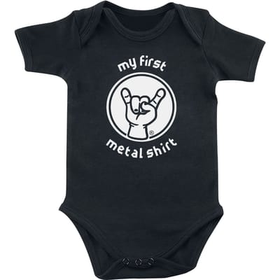 Metal Kids Body voor babys - My First Metal Shirt - voor Kinderen - zwart