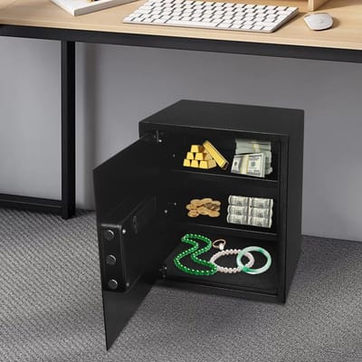 Kluis 45 Liter - Brandkast Digitaal - Waardevolle Spullen Opbergen - Drievoudige Beveiliging - 45 Liter - Zwart