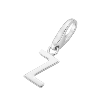 Giorgio Martello letter Z charm 2023 | bedel | gerhodineerd sterling zilver 925/000 | hanger | met karabijn