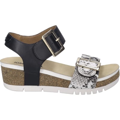 Josef Seibel - QUINN 02 - Sandalen met hakDames Sandalen - Kleur: Zwart - Maat: 36