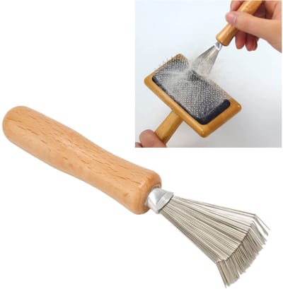 Dailygoods- Haarborstelreiniger Rekenontwerp - Draagbaar - Roestvrij Staal - Comfortabele Handgreep - Vuilverwijdering - Voor Huisdieren - Kamreiniger