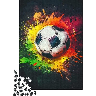 Voetbal Puzzel - 1000 Stukjes - Familie Ontspanning - Gerecycled Materiaal - 52 x 38 cm - Stijl-9