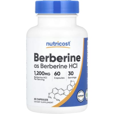 Nutricost, Berberine, 1.200 mg, 60 capsules (600 mg per capsule)