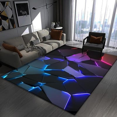 3D Abstract Geometrische Illusie Vloerkleed Tapijt voor Woonkamer Moderne Slaapkamer Bank Deurmat Decor Kinderspel Antislip Vloermat 60*90cm