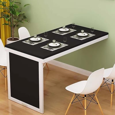 Opvouwbare Wandtafel - Zwevend Bureau - Thuis Werken Dineren - Ruimtebesparend Modern - 100 x 60 cm - Zwart