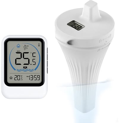 Digitale draadloze zwembadthermometer, draadloos, drijvende waterthermometer met buitensensor, IP68 waterdicht, badkuipen, aquarium, zwembaden, vijver
