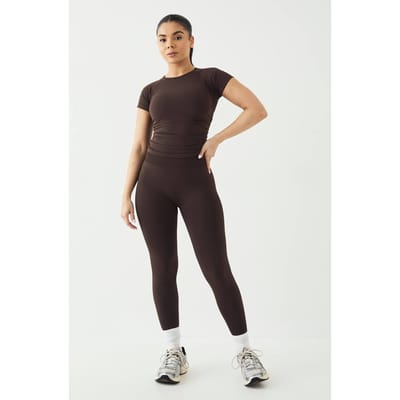 Dames DSGN Studio Ultra Contour Naadloze Hoge Taille Legging | Coffee Bean | Maat: Small