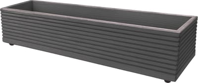 Handgemaakte houten Plantenbak – Voor Balkon, Terras of Tuin – Hout – Antraciet – 70x17x17 cm – Bloembak – Duurzaam, Weerbestendig & Stijlvol Design