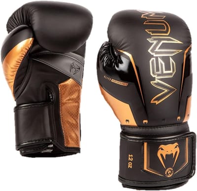 Bokshandschoenen - Trainingshandschoenen - Intensieve Training - Ergonomisch Ontwerp - 8 Oz - Zwart/Brons