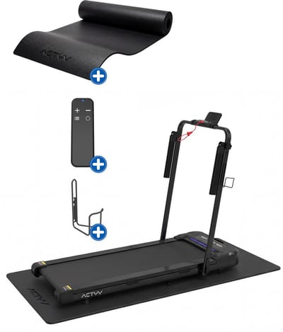 ACTYV Loopband Inklapbaar 1-12km/u - Inclusief Smeerolie, Beschermmat - Hardloopband - Treadmill - Wandelband - Walking pad - Voor Thuis - Elektrisch - Opvouwbaar V3