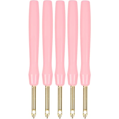 5 stuks Punch Needle Ergonomisch Handvat 5,0 mm Punch Needle Pen voor Naaien Borduren Handwerk Roze white