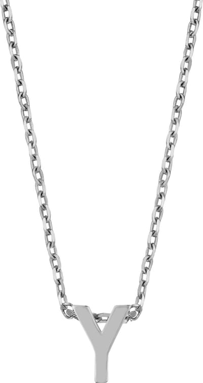 Cadeau voor haar New Bling 9NB-907Y Zilveren Ketting Dames - letterhanger - Y - Initiaal sieraad - Zilverkleurig