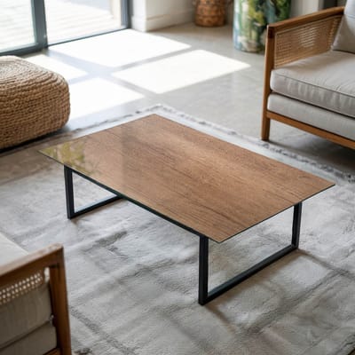Coloray Tafelblad - Tafelblad Van Gehard Glas - 120x80 cm - Bruin - Rechthoek Glazen Tafelblad - Tafelblad Buiten - Tafelblad Voor Buiten - Buiten Tafelblad - Los Tafelblad woonkamerdecoratie