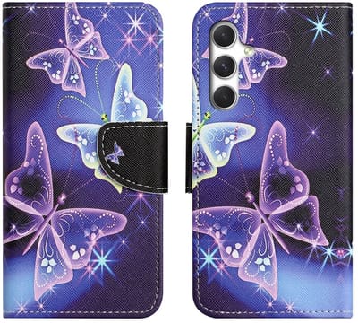Coverup Hoesje - Geschikt voor Samsung Galaxy A27 Hoesje - Coverup Book Case - Vlinders