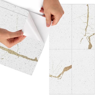 Tulup Meubelfolie - Witte borden Meubel Wrap Folie - 75x150 cm - Wit Meubelfolie - Wrapfolie Keuken - Minimalist Meubelfolie - Decoratiefolie - Tafeldecoratie - Texturen