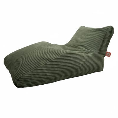 Whoober Bali XL – Lounge XL Zitzak – Legergroen dik ribfluweel – Comfortabel & Duurzaam
